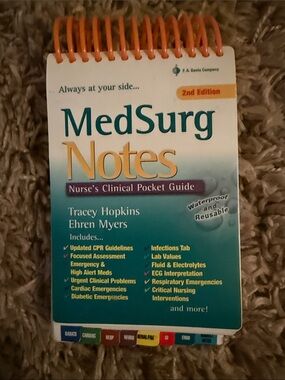 MedSurg Notes Nurse's Clinical Pocket Guide - Teal & White